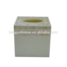 mother of pearl shell product Chinese freshwater shell natural color square tissue box